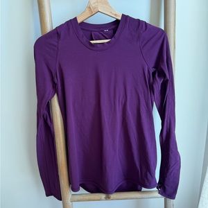 Lululemon Tuck and Flow Long Sleeve in Plum Size 4